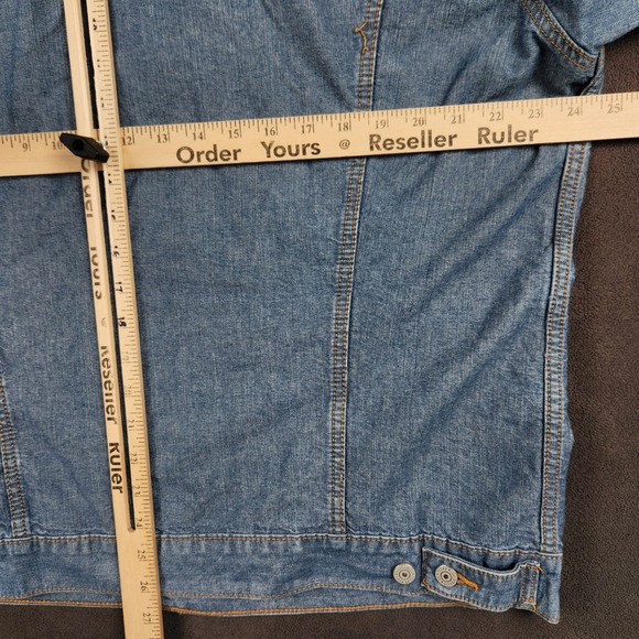 Levis Denim Trucker Jacket Mens XXL Blue Cotton Classic Fit Button Up 72334 - Picture 10 of 12